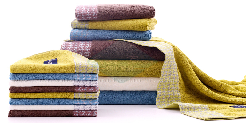 China Custom organic bath towels Manufacturer Bespoke Label Bamboo Home Promotional Towels Supplier